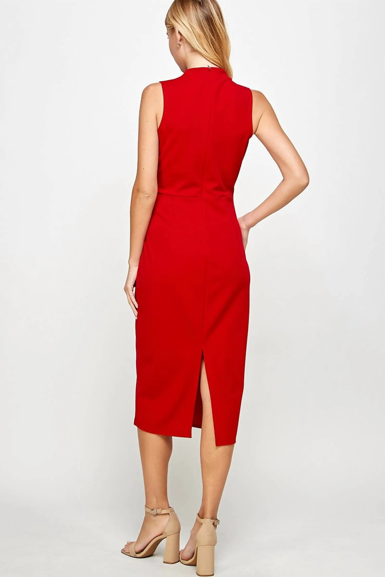 2 Hearts Apparel - Mock Neck Midi Dress