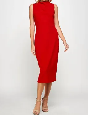 2 Hearts Apparel - Mock Neck Midi Dress