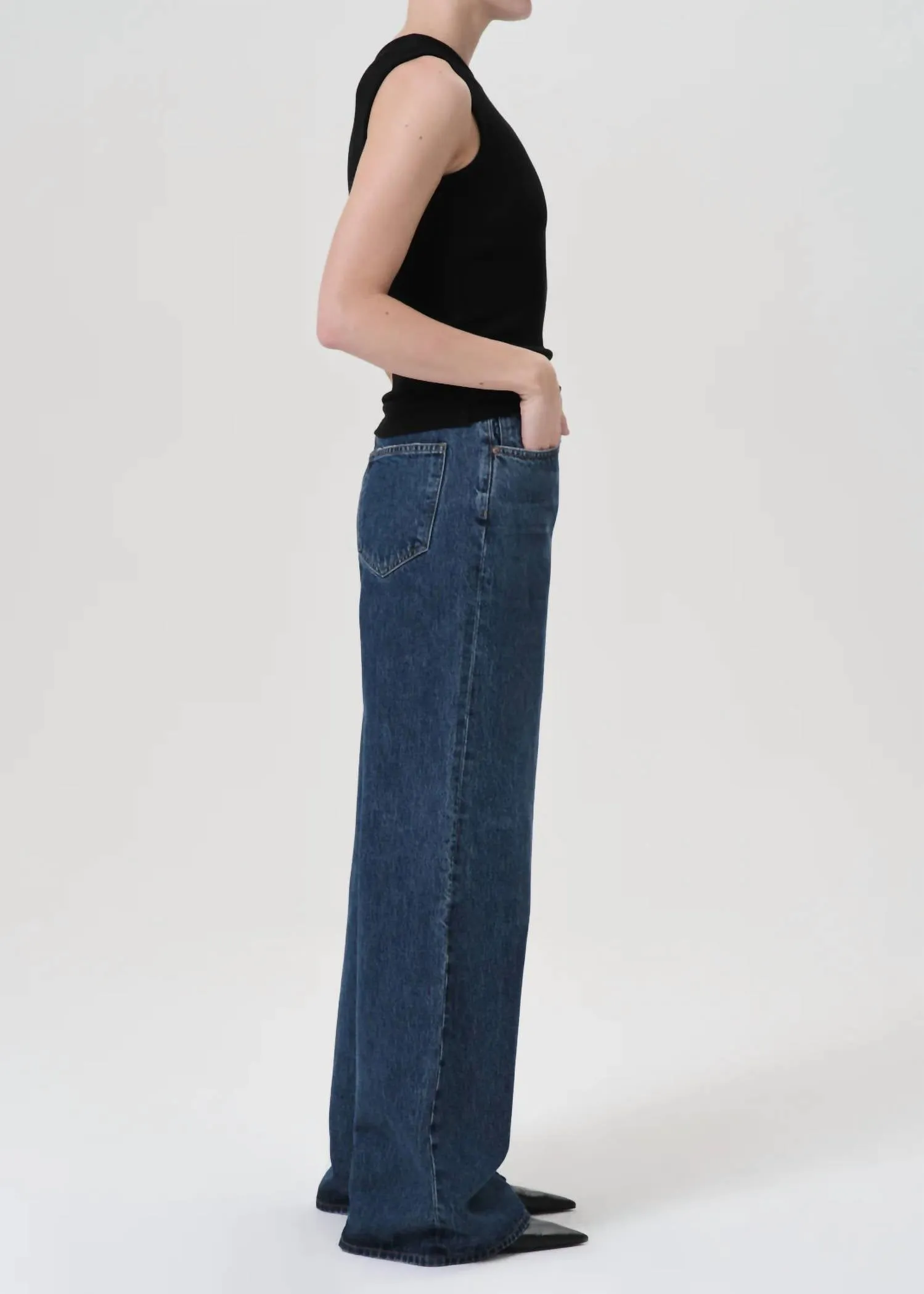 Agolde - Dame High Rise Wide Leg No Cuff Jean