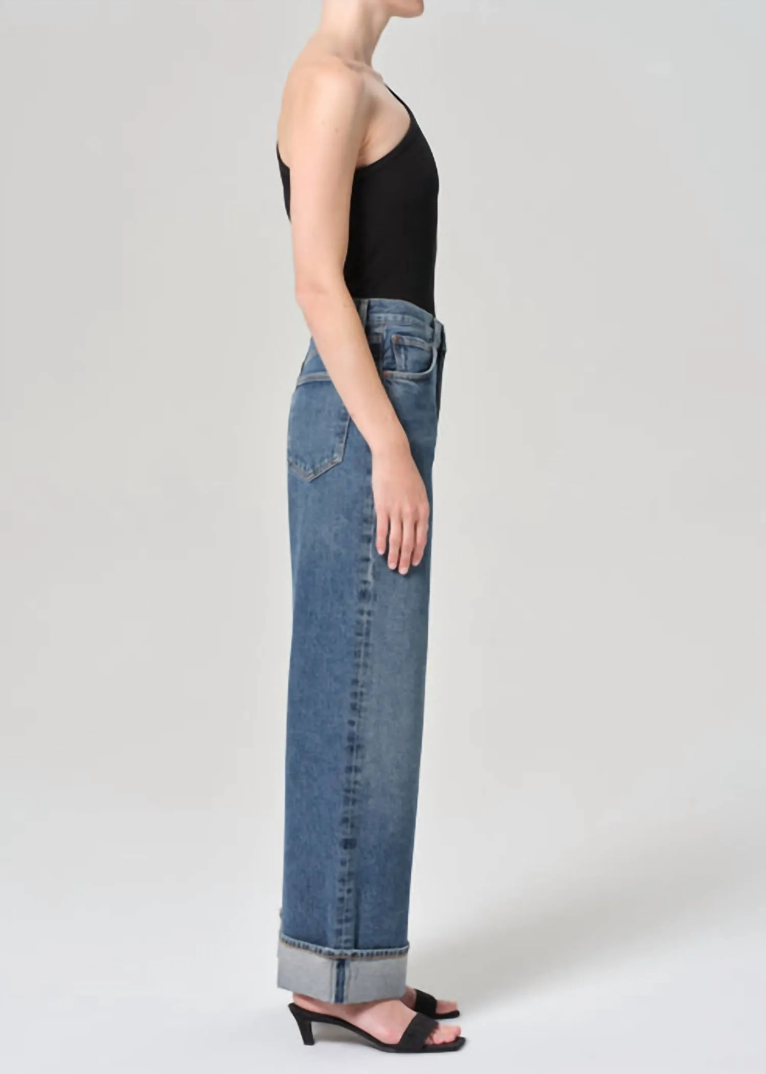 Agolde - Dame High Rise Wide Leg Petite Jean