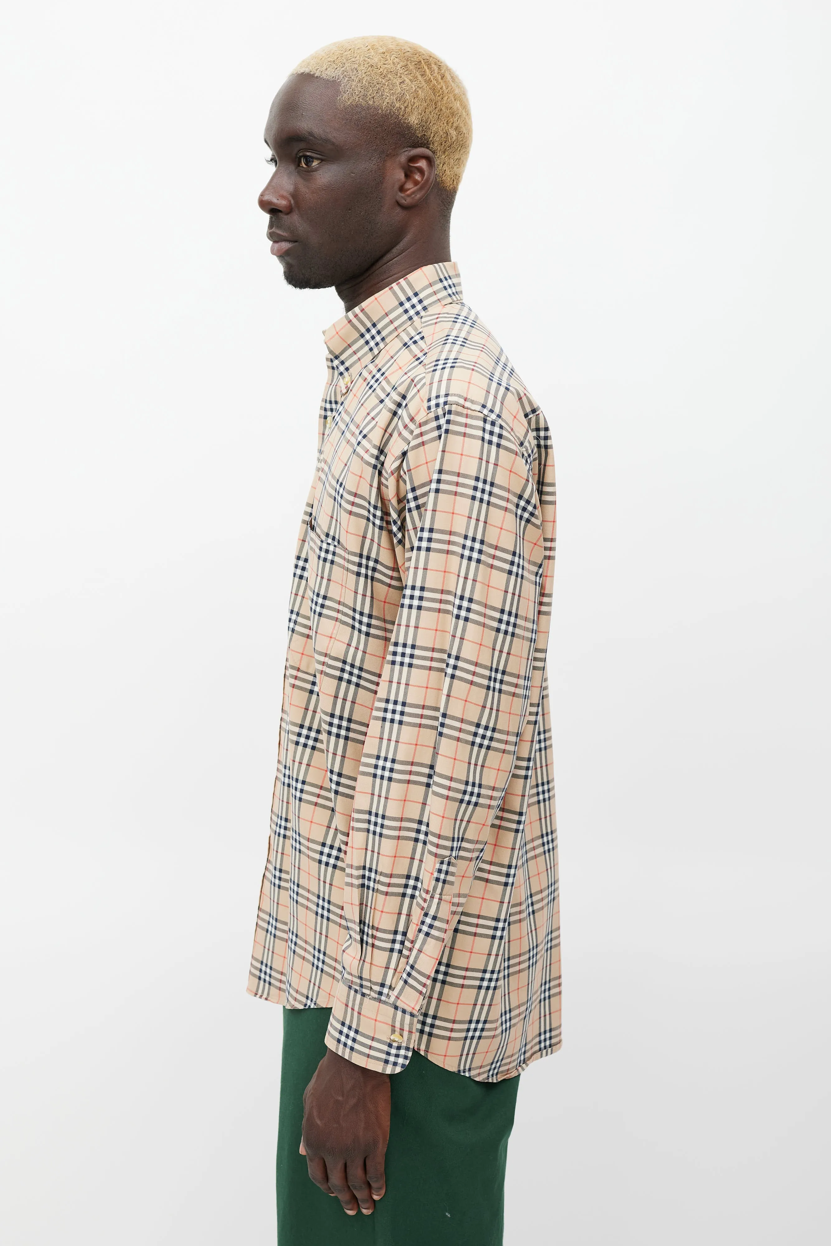 Beige Nova Check Printed Shirt