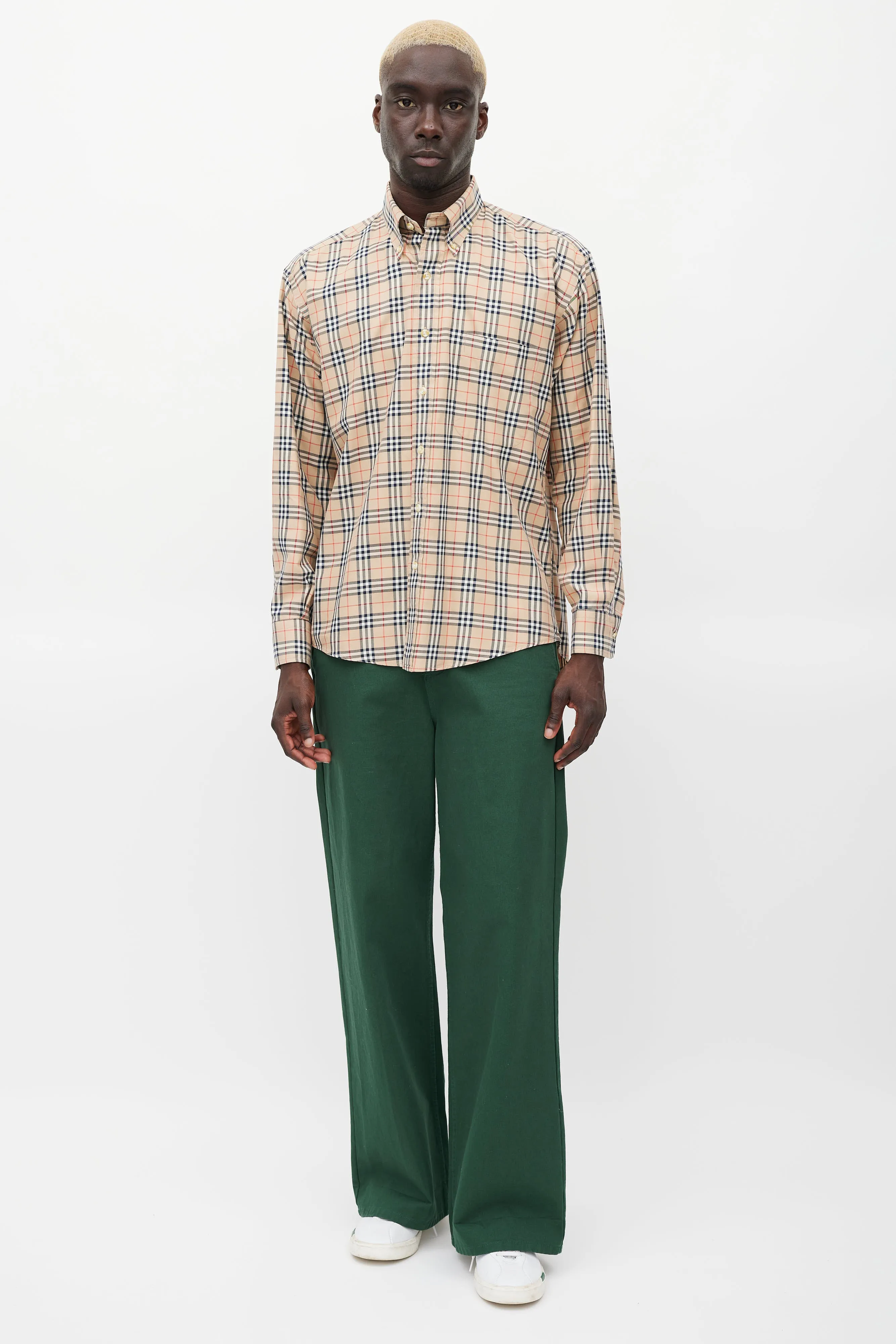 Beige Nova Check Printed Shirt