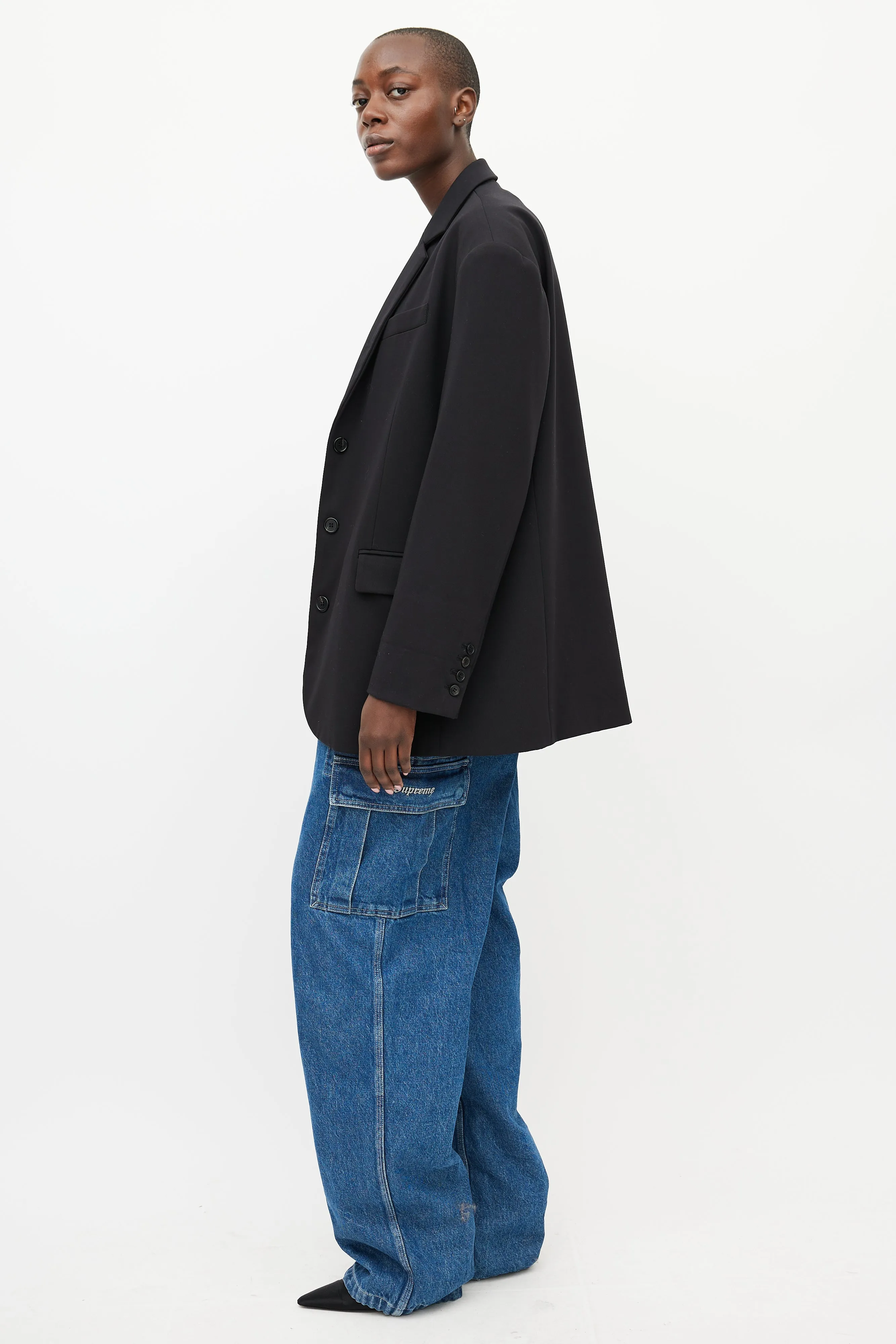 Black Gelso Oversized Blazer