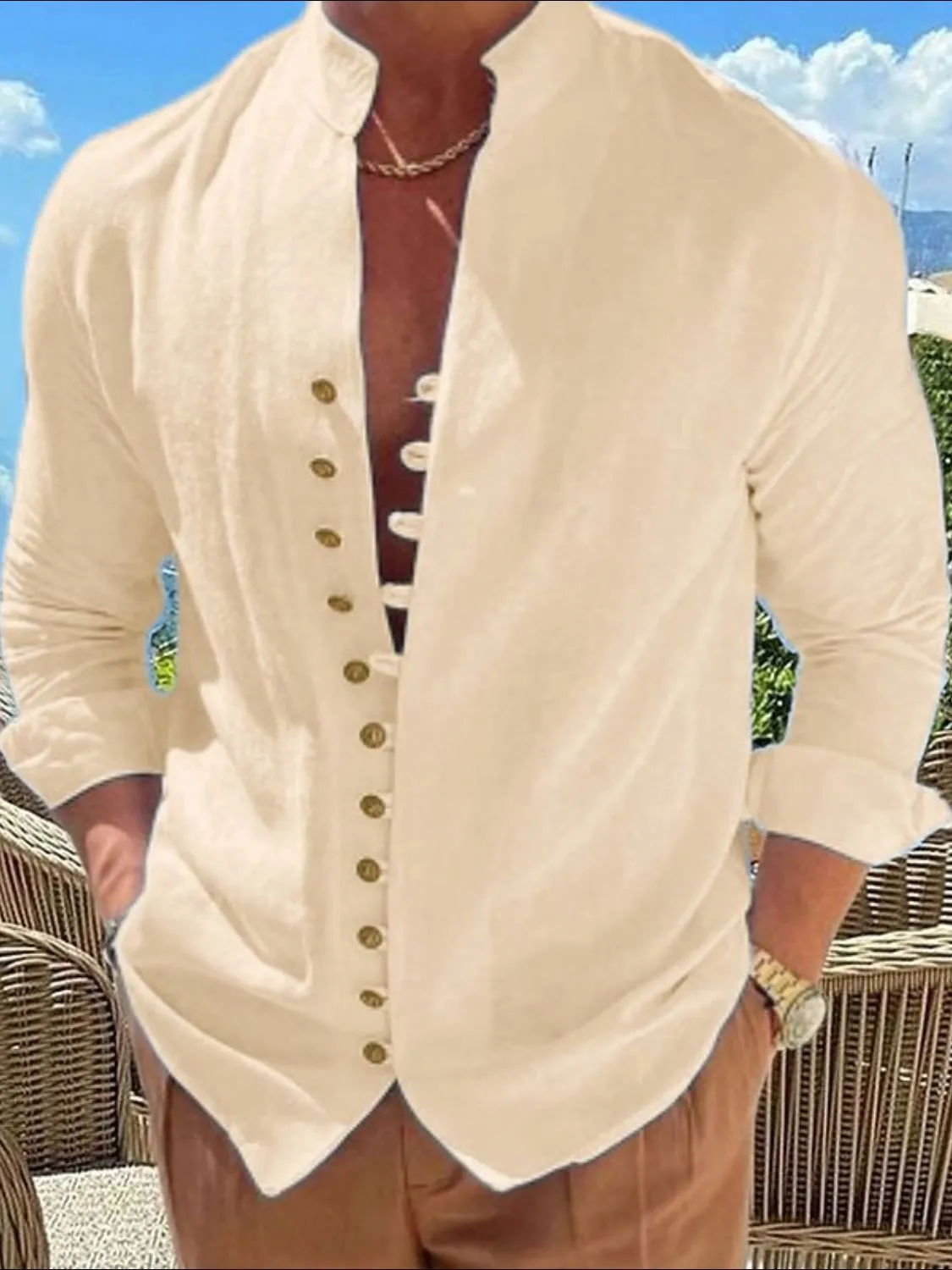 Button Front Long Sleeve