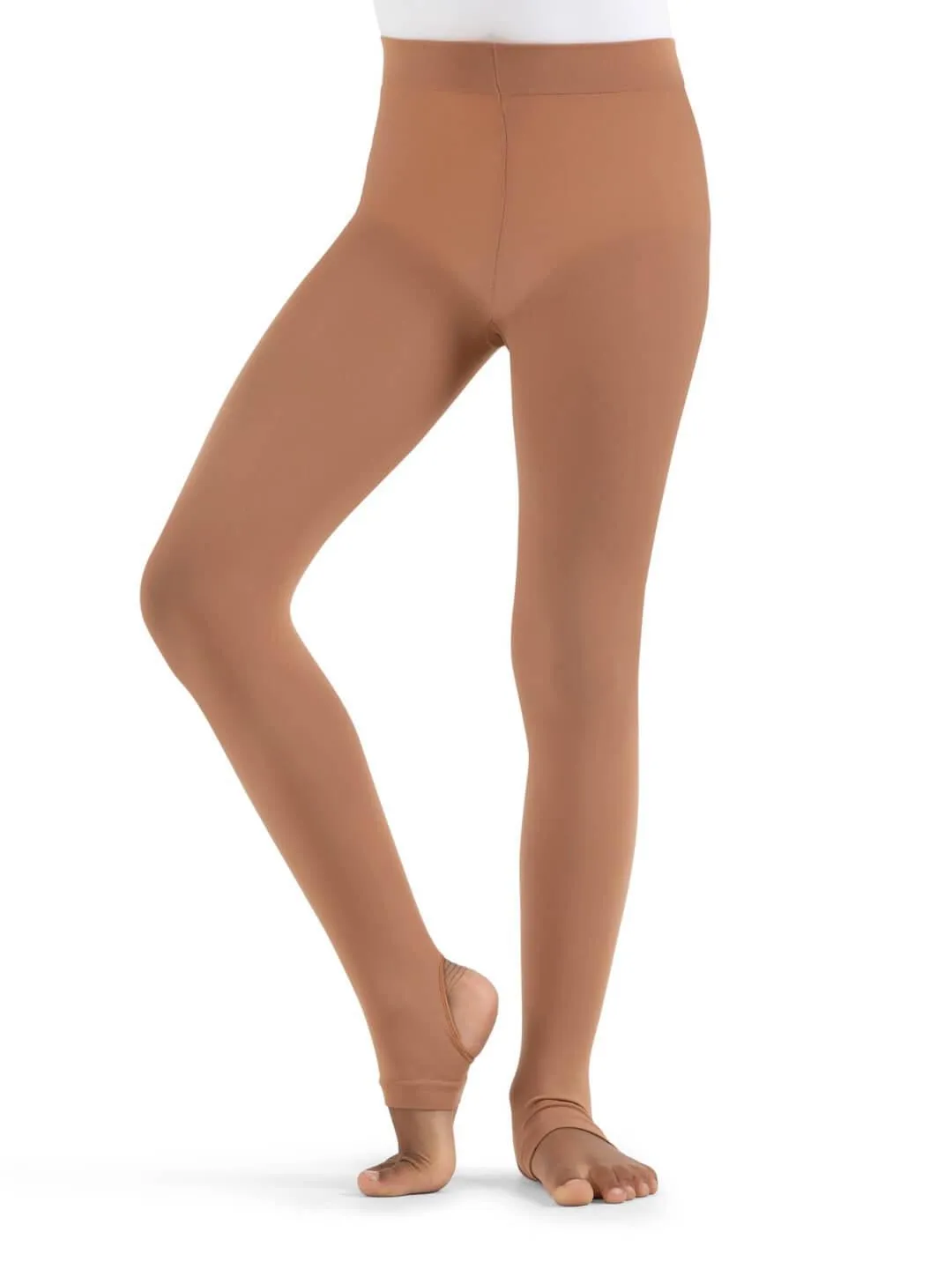 Capezio - Ultra Soft Self Knit Waistband Stirrup Tight - Girls - 1961C