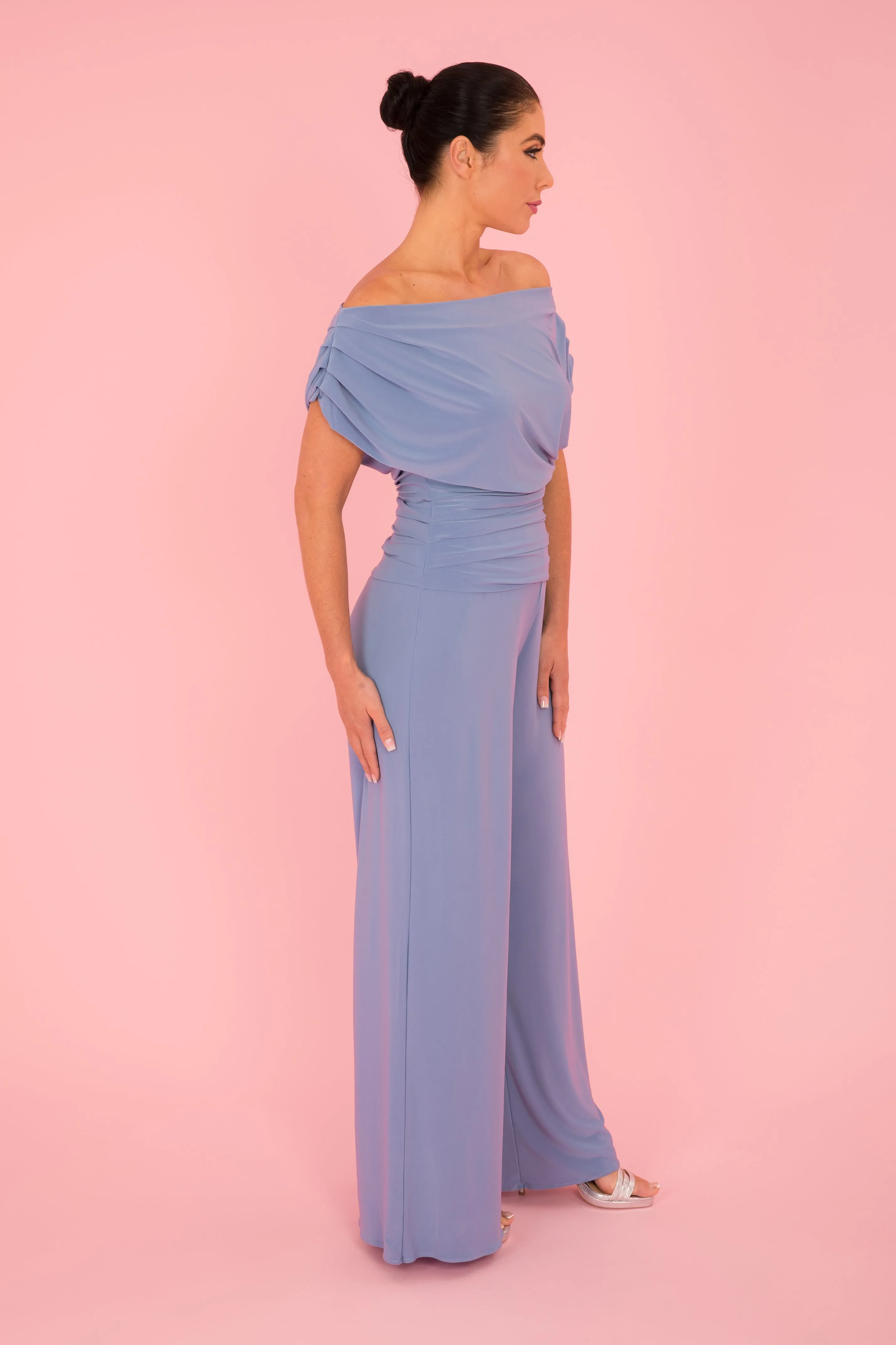 Carbon jumpsuit in powder blue