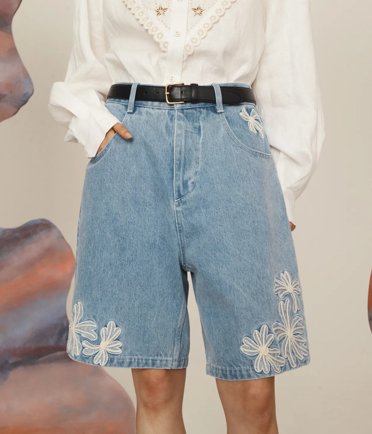 Charlene Denim Short in Light Wash