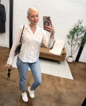 Cotton Button Up Shirt - DIONNE TOP