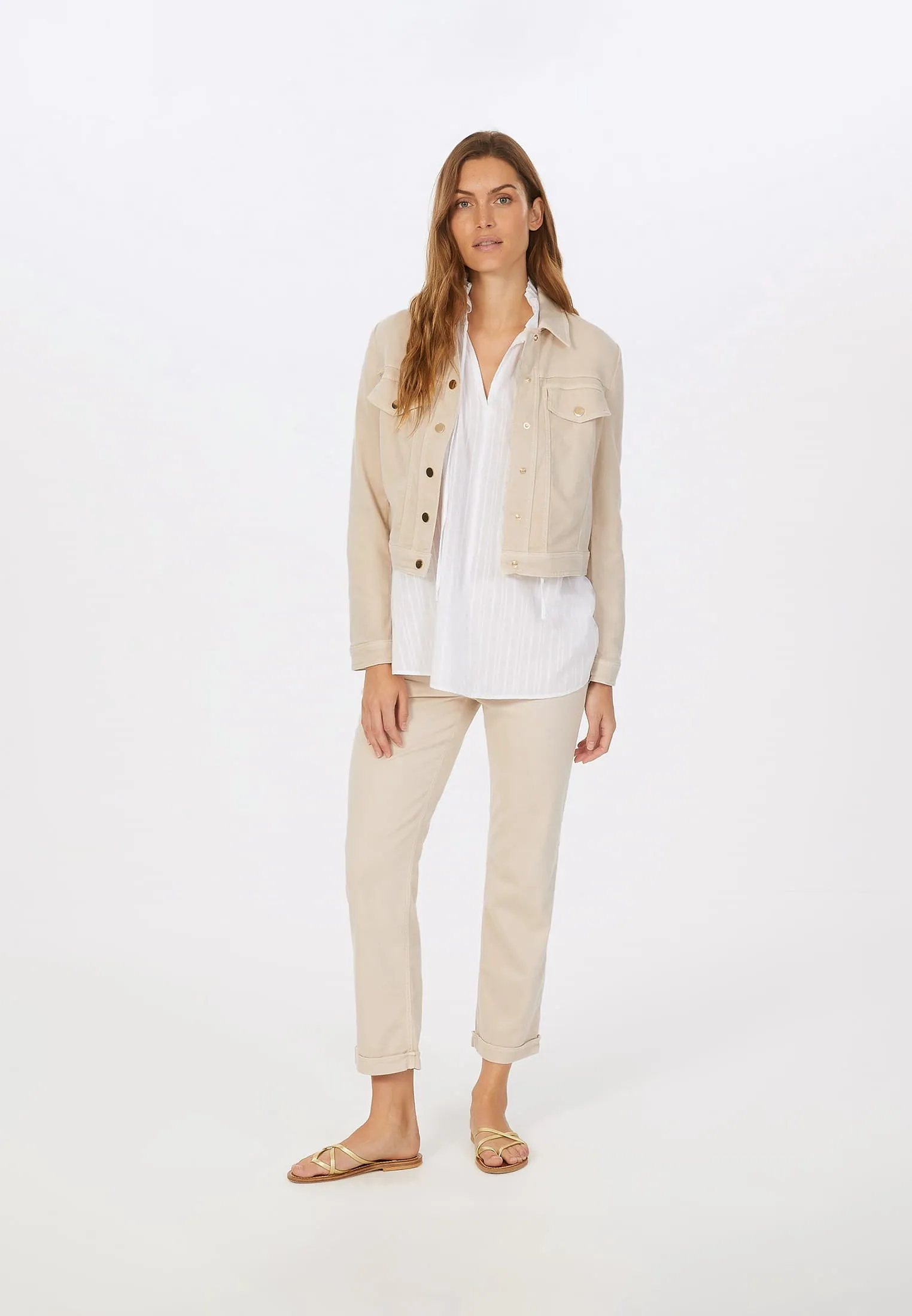 Cotton Denim Jacket - Desert