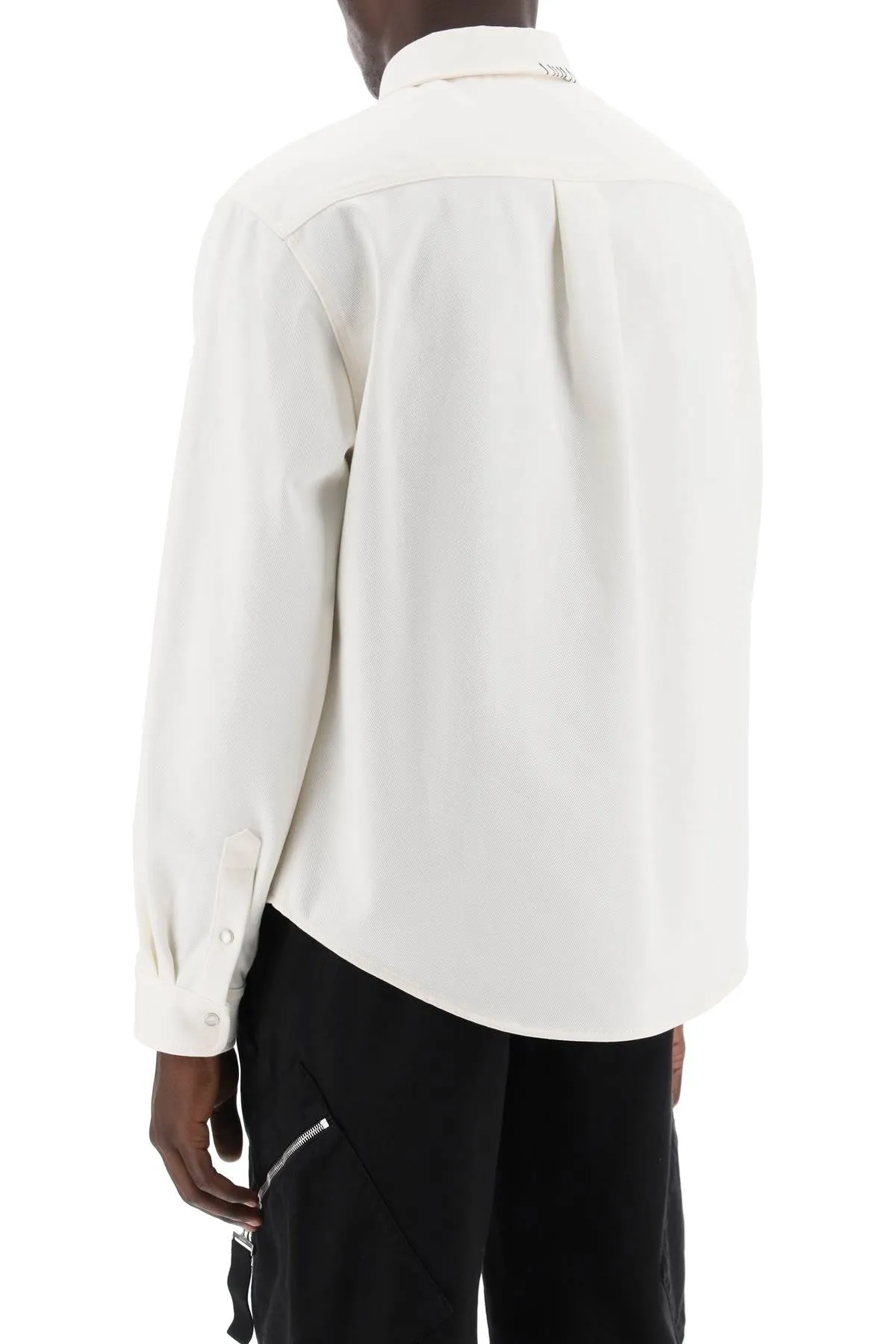cotton drill overshirt in eight