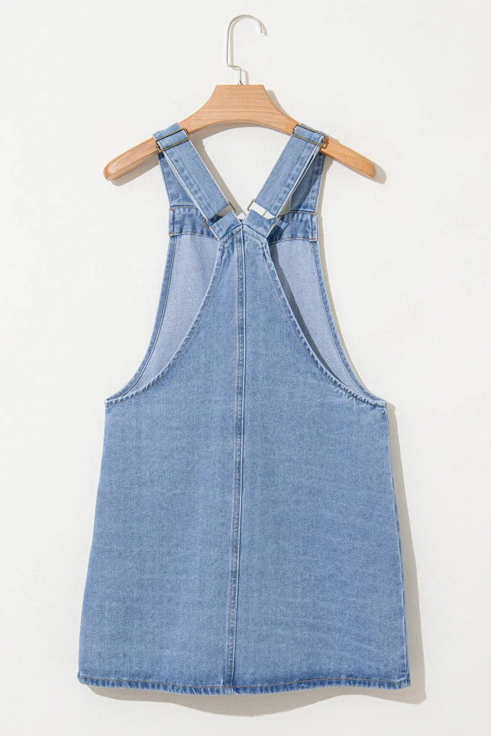 Denim Button Front Mini Dress