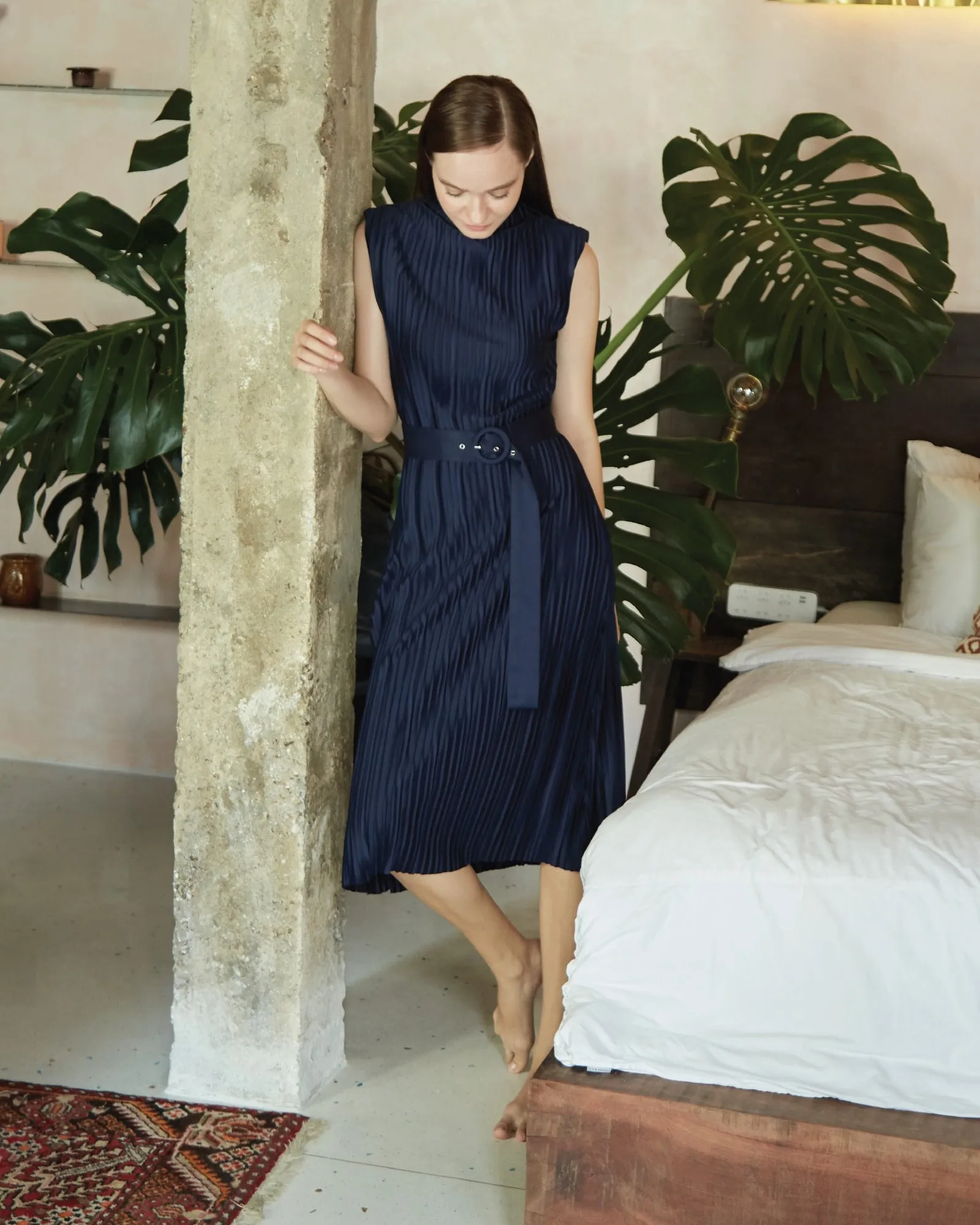 Gaia Pleated Dress