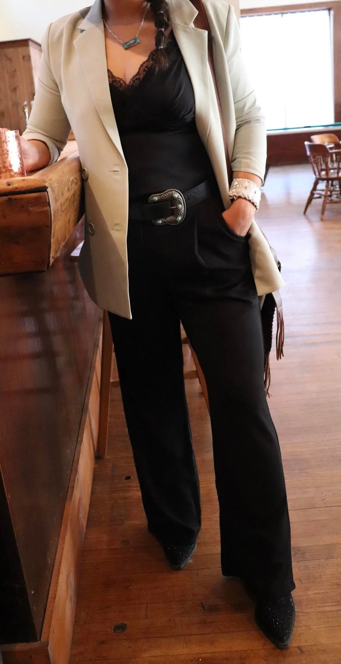 Karly Boss Slacks- Black