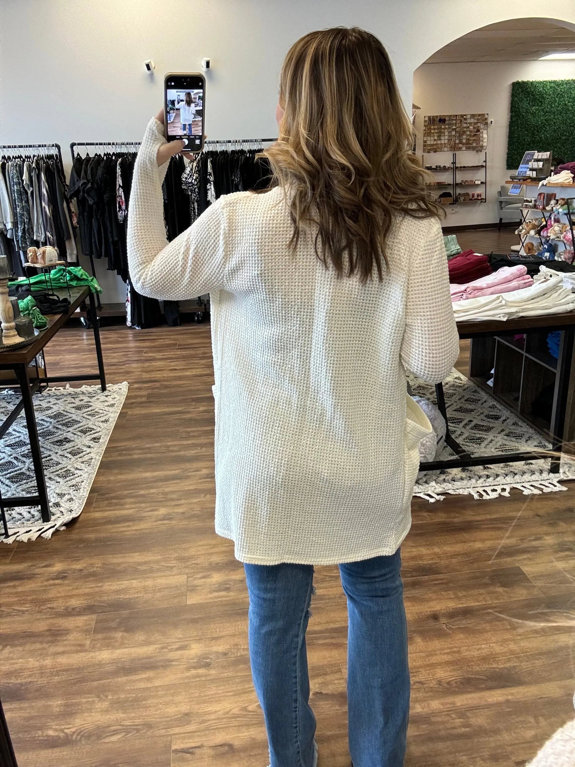 Lola Waffle Knit Cardigans with Thumbholes
