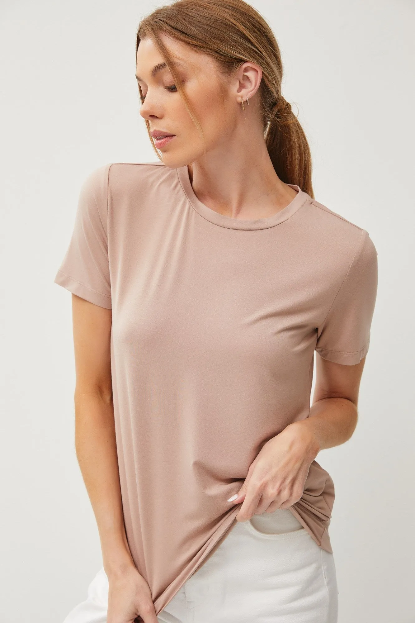 Not So Basic Bamboo Blend Crew Tee - FINAL SALE