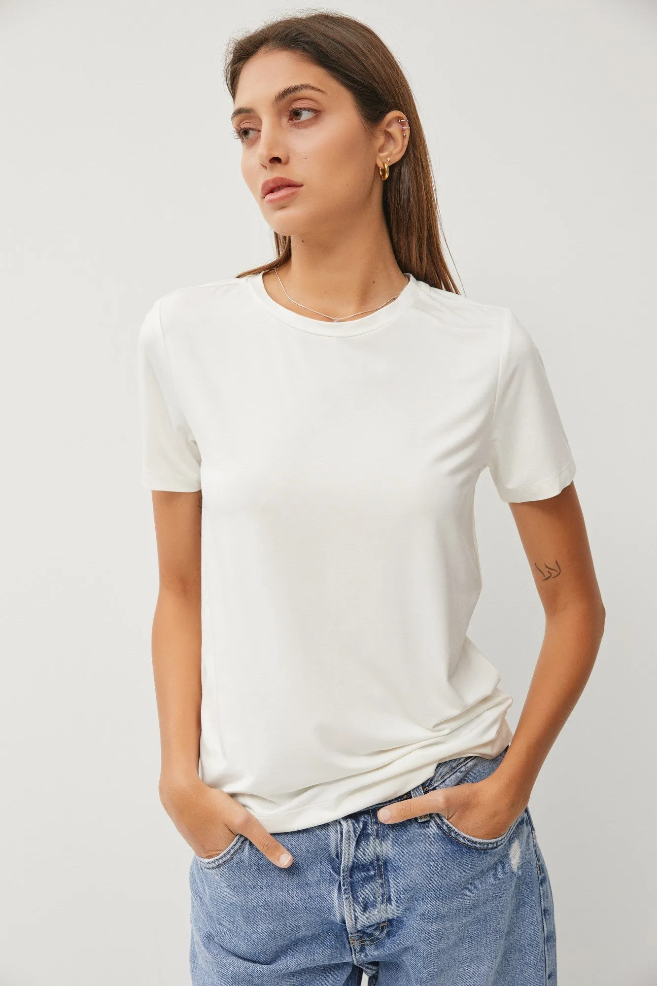 Not So Basic Bamboo Blend Crew Tee - FINAL SALE