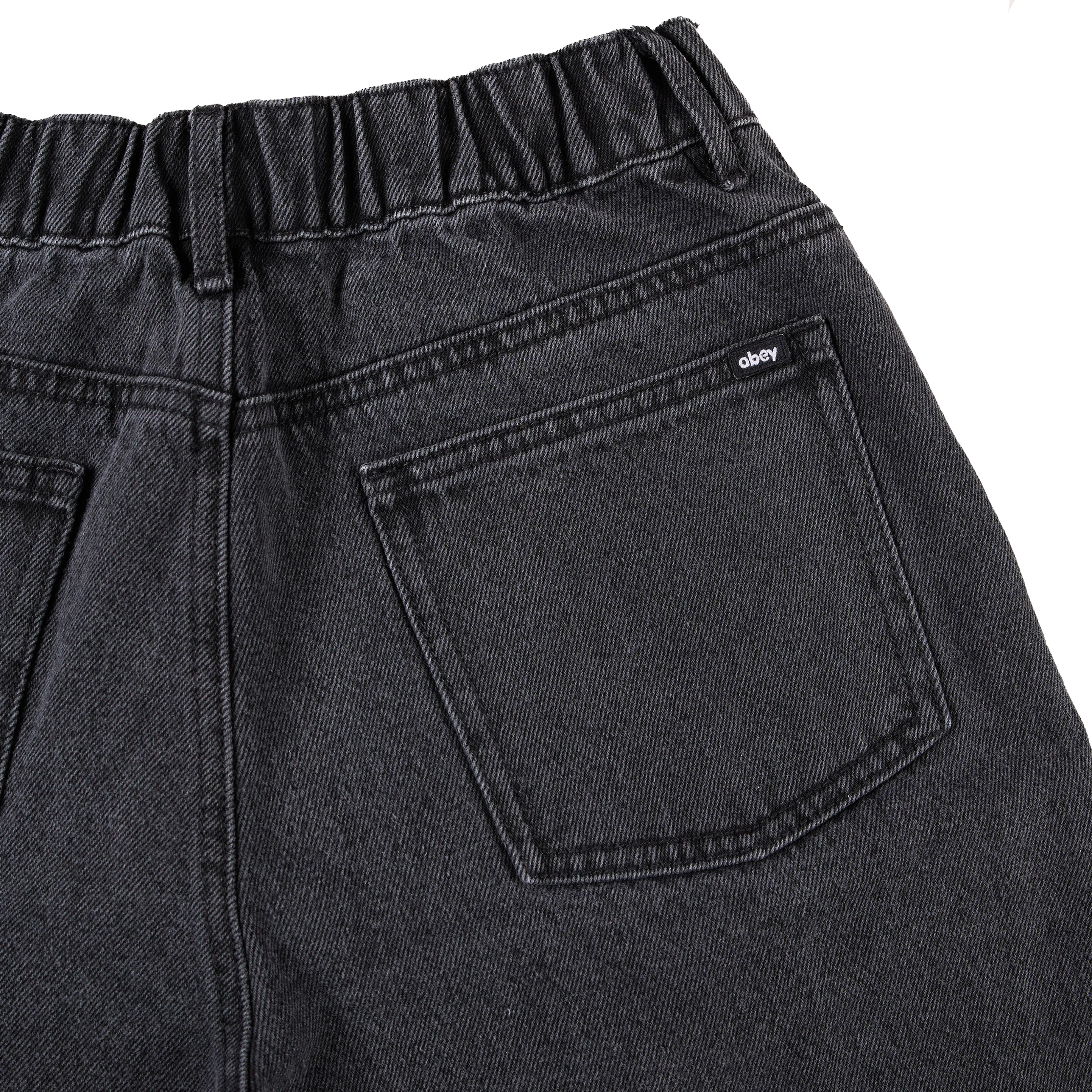 Obey Womens Leah III Baggy Denim Black Ash