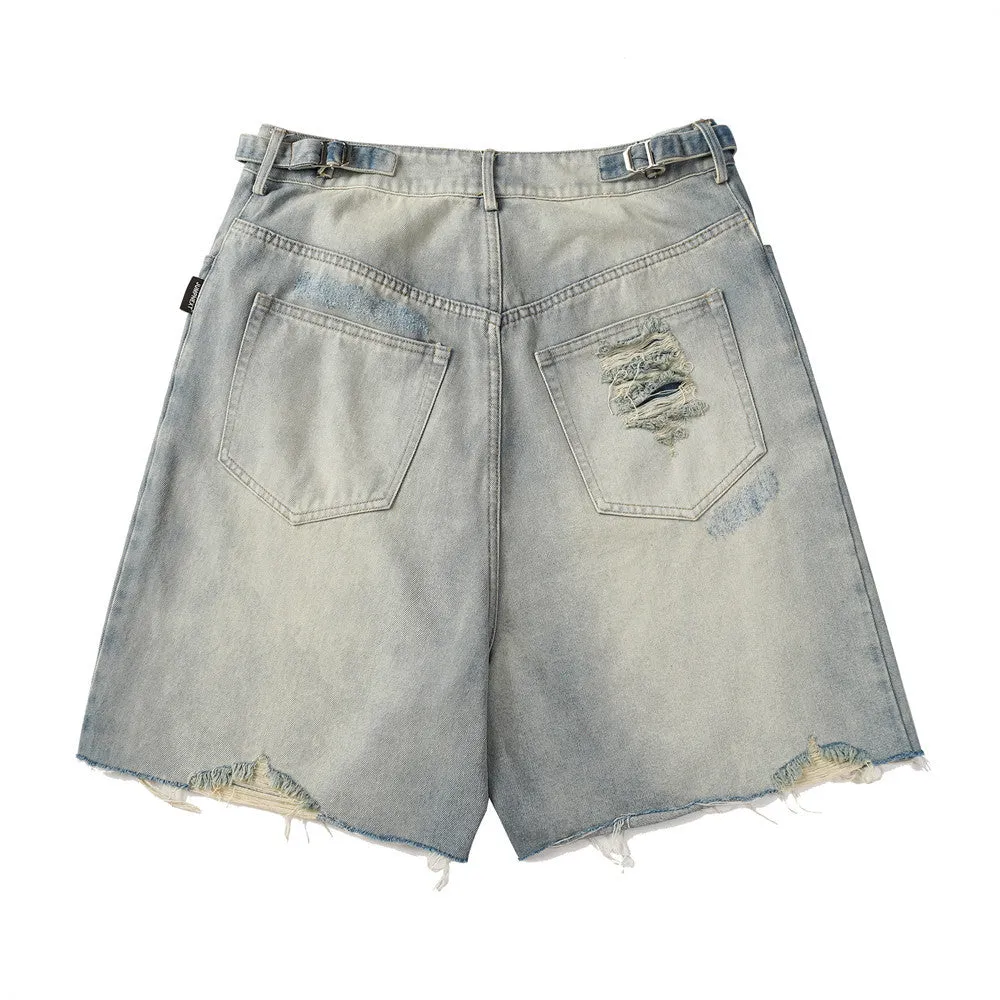 Raw Mode | Relaxed Fit Ripped Jorts