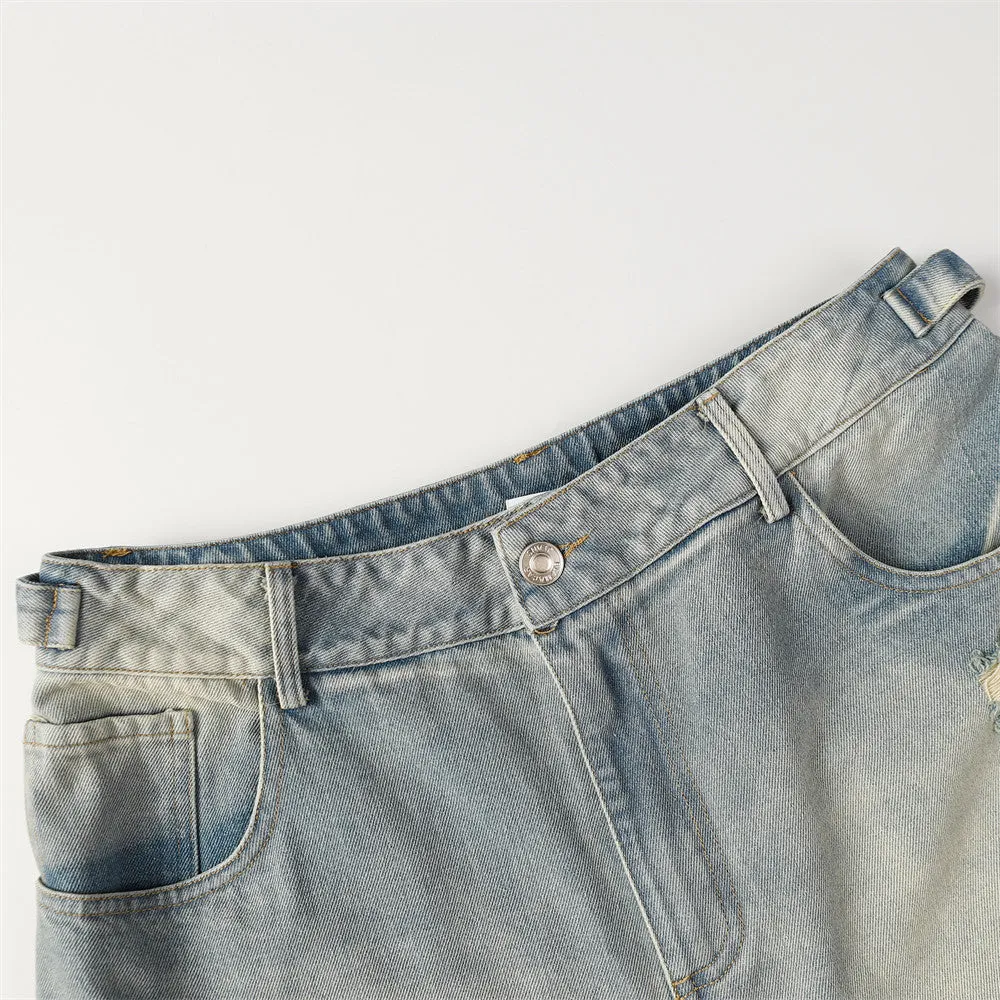 Raw Mode | Relaxed Fit Ripped Jorts