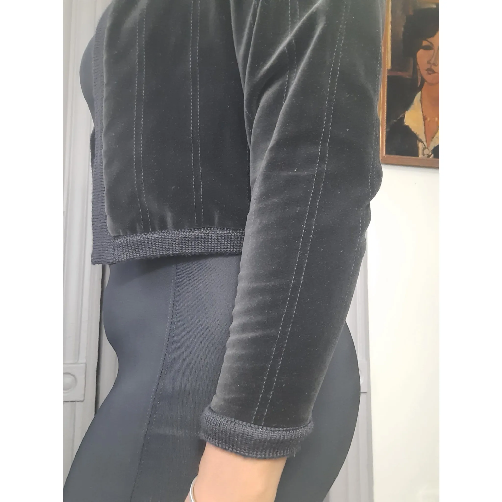 Reversible Metallic Knit Cardigan Size