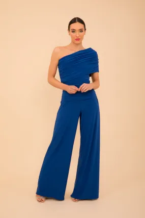 Rhodium jumpsuit in cobalt