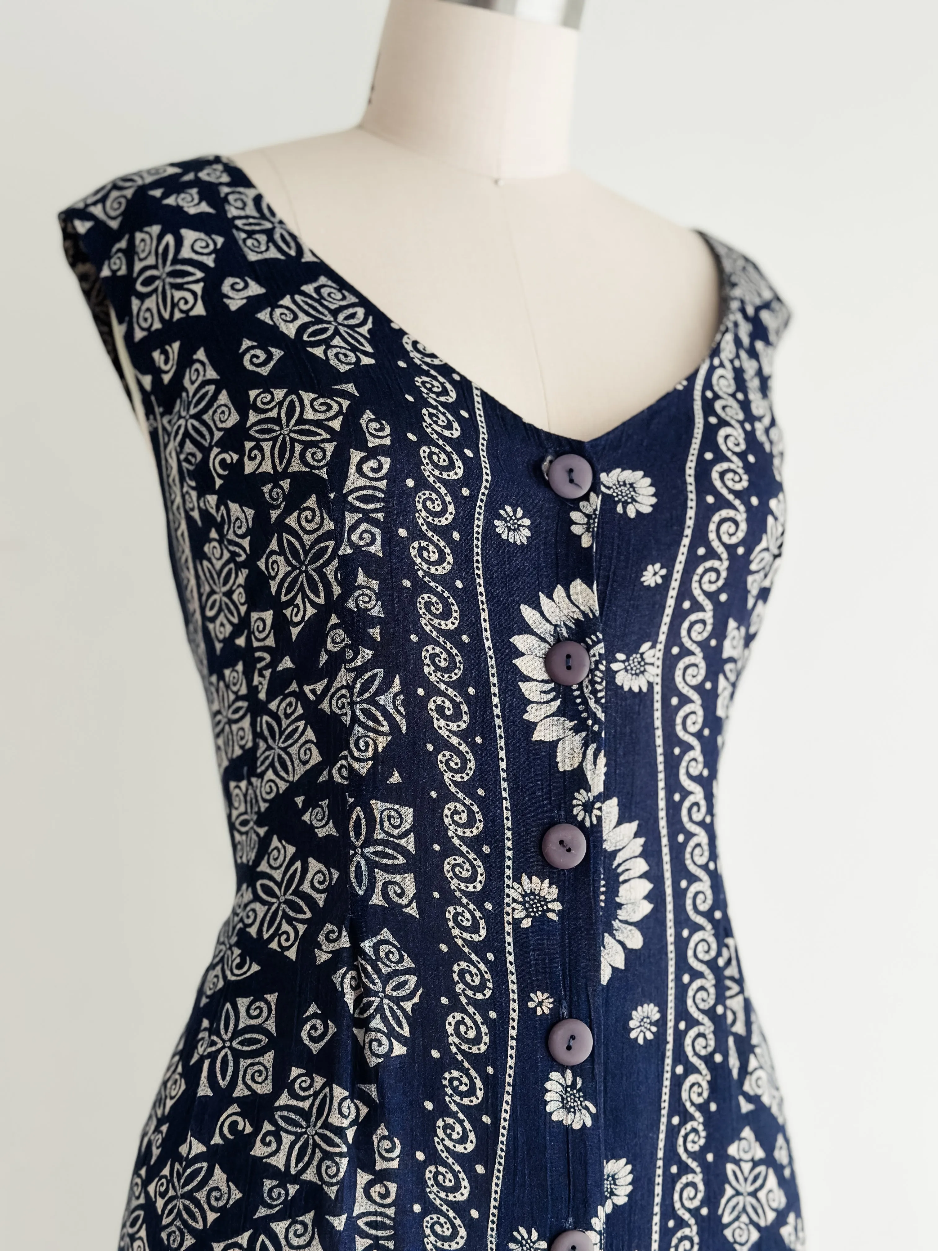 vintage floral gauze jumpsuit (M)