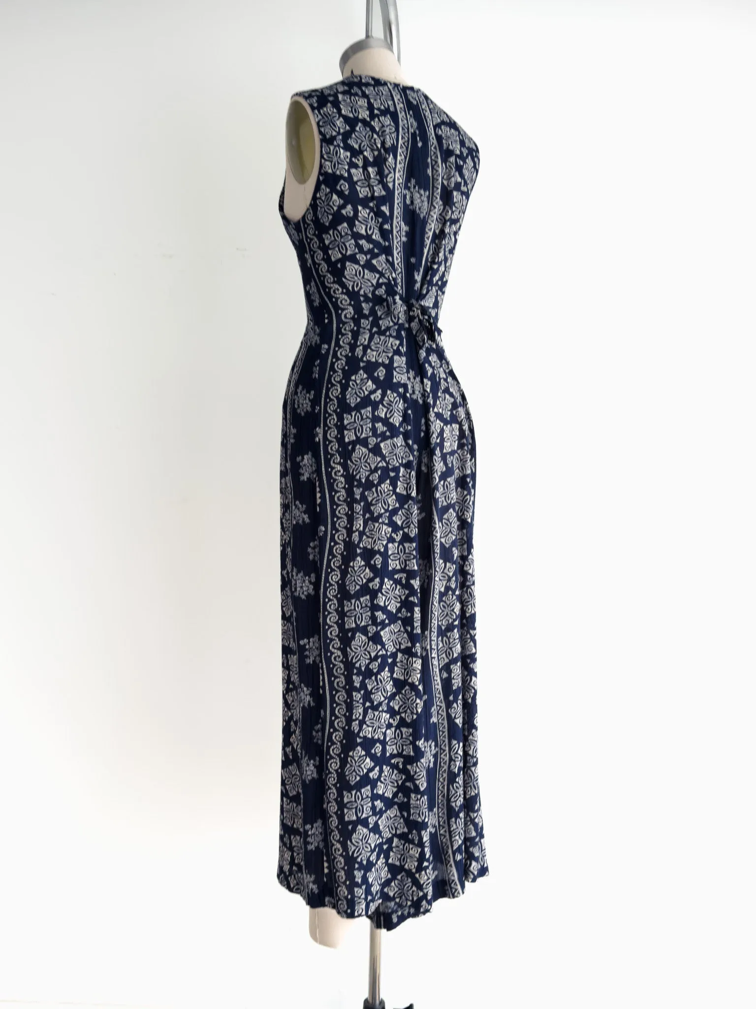 vintage floral gauze jumpsuit (M)