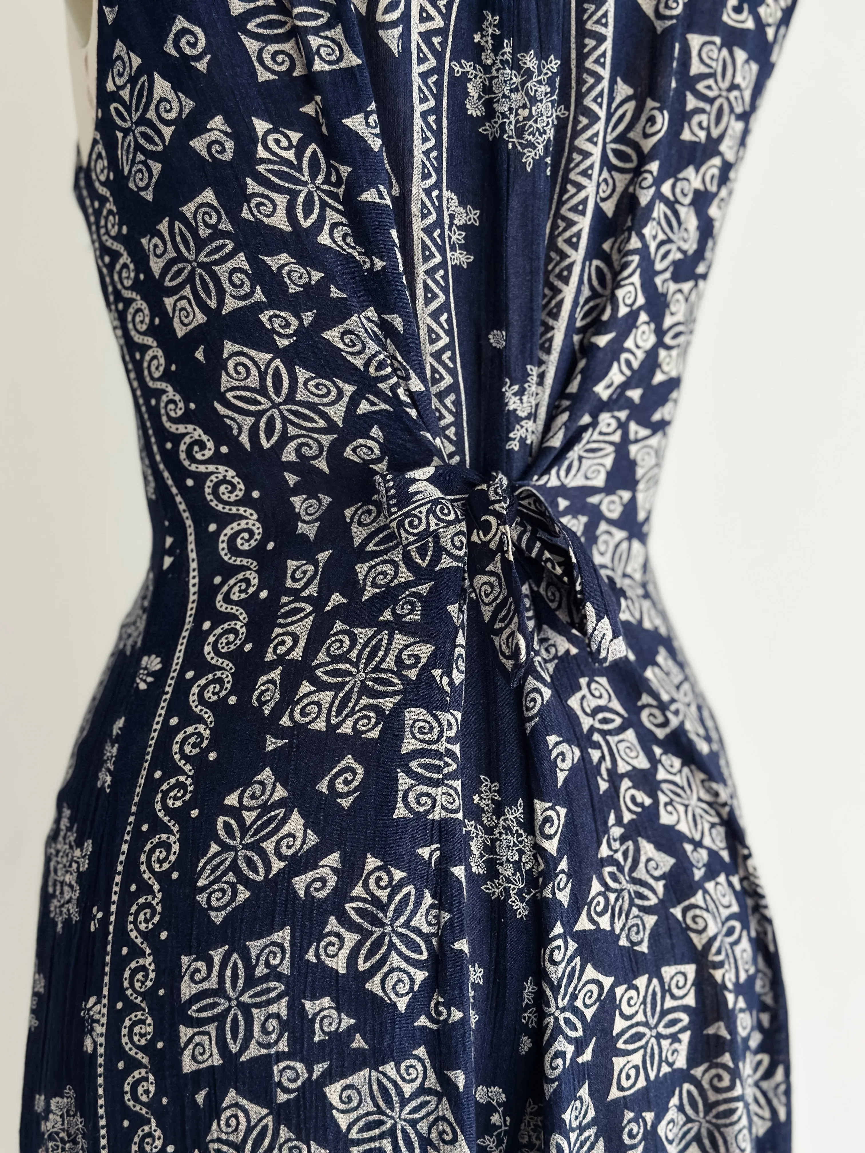 vintage floral gauze jumpsuit (M)