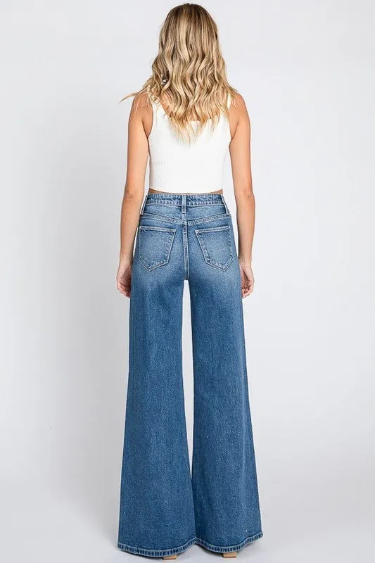 Wide Leg Denim Jeans