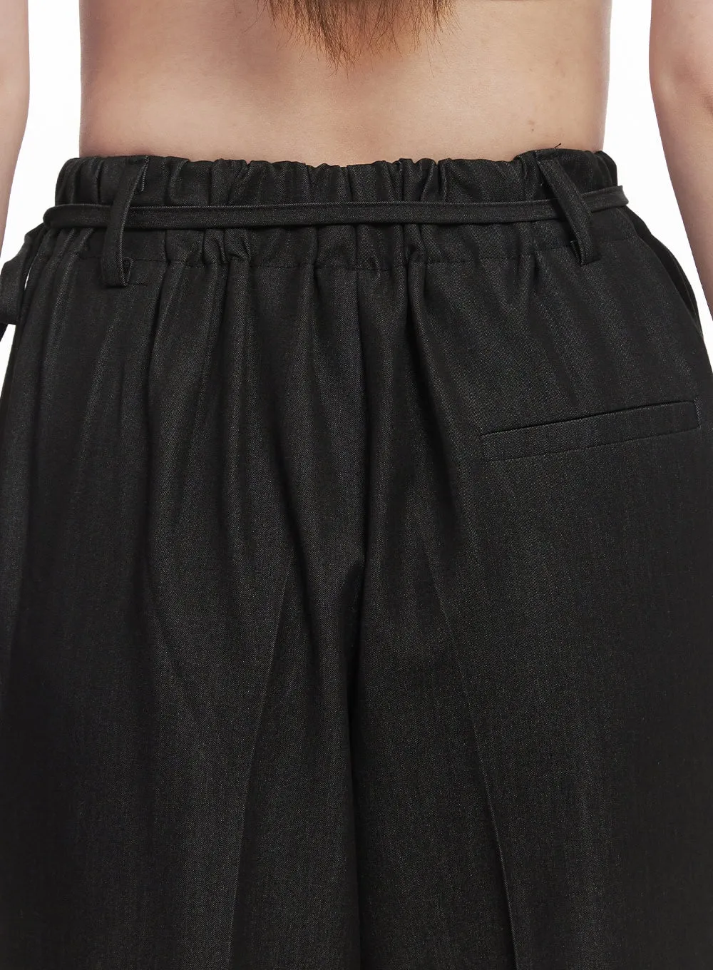 Wide-Leg Slacks with Ribbon Detail CA502