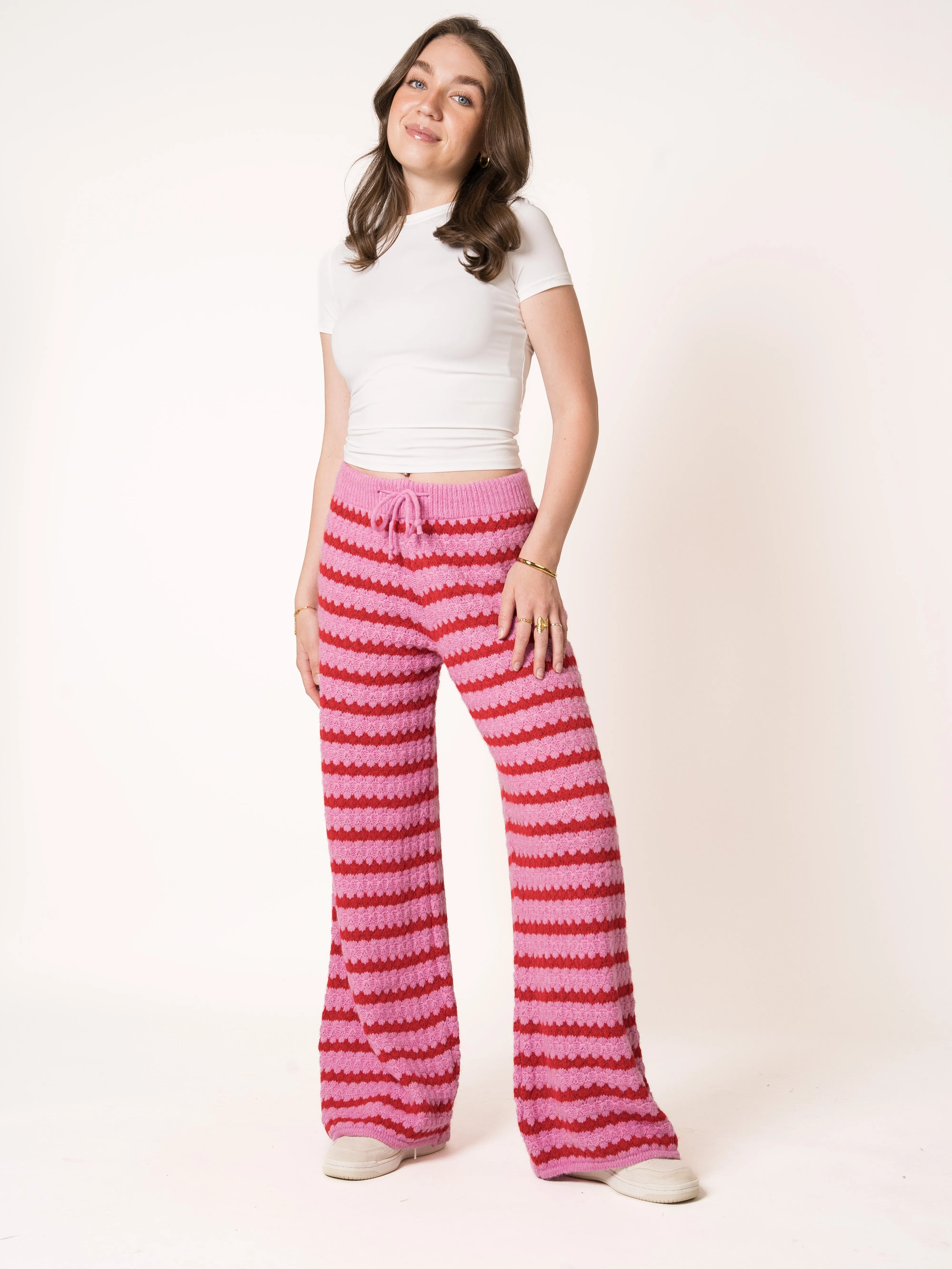 Wonderland Wide Leg Strickhose