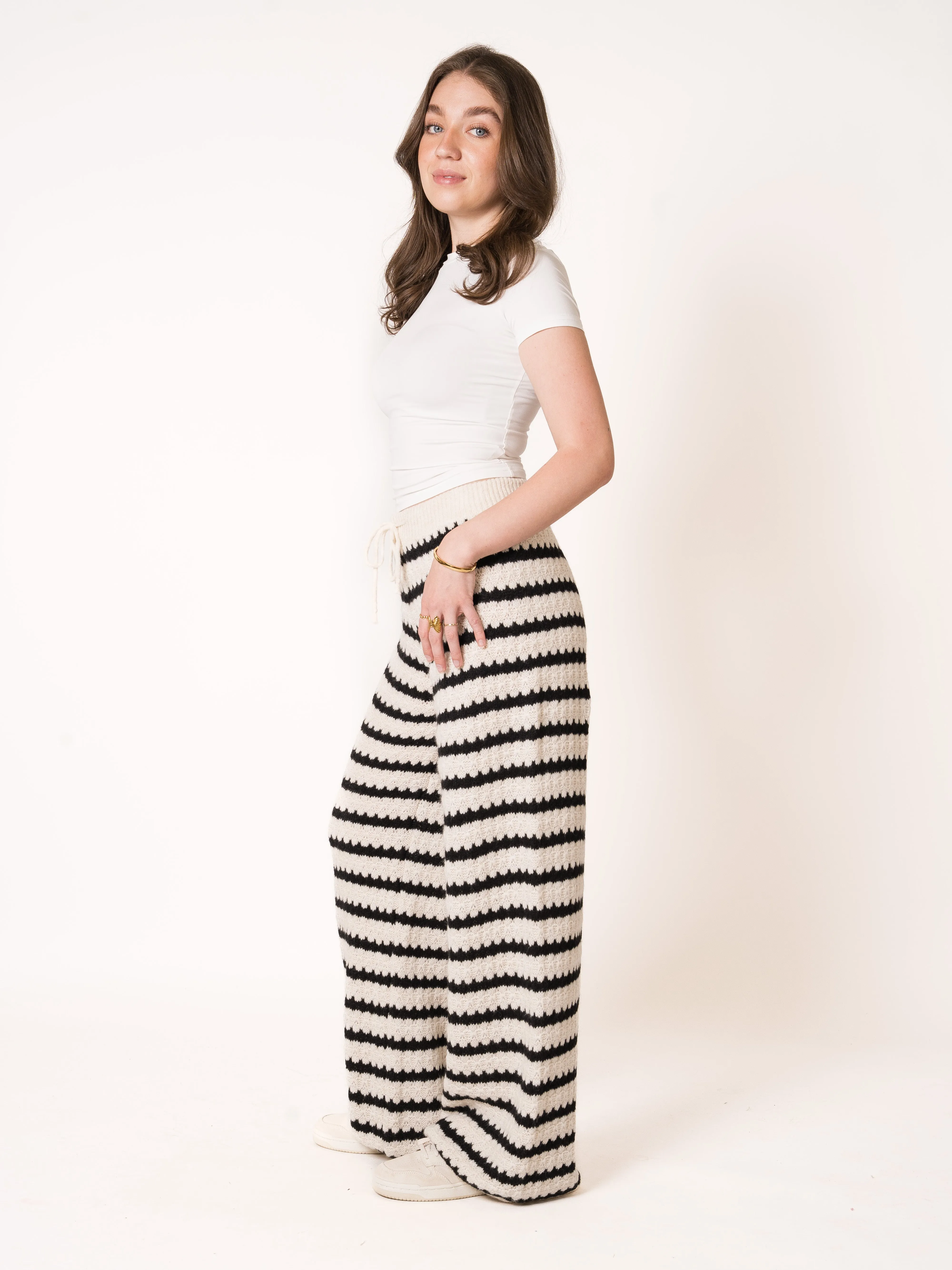 Wonderland Wide Leg Strickhose