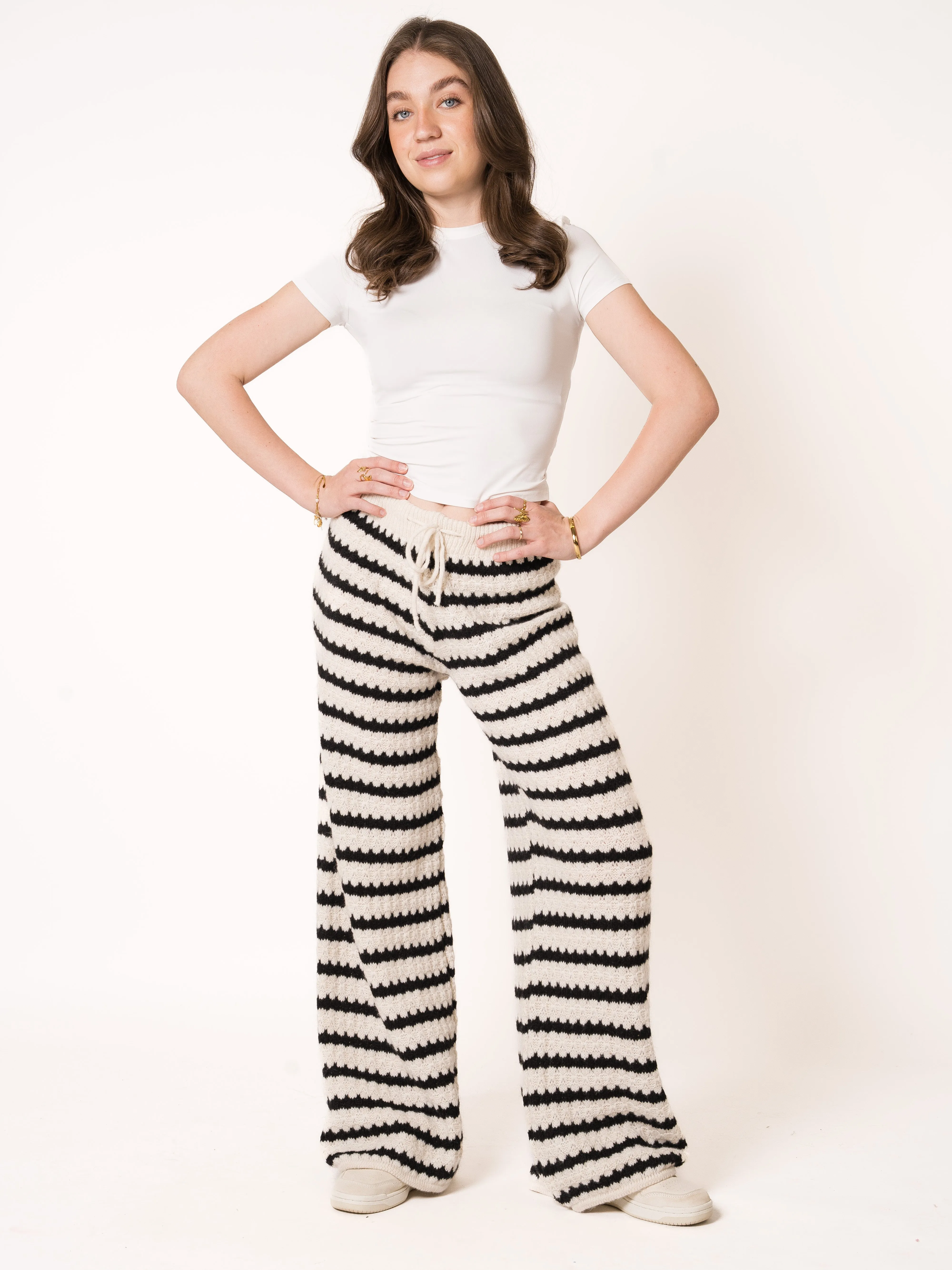 Wonderland Wide Leg Strickhose
