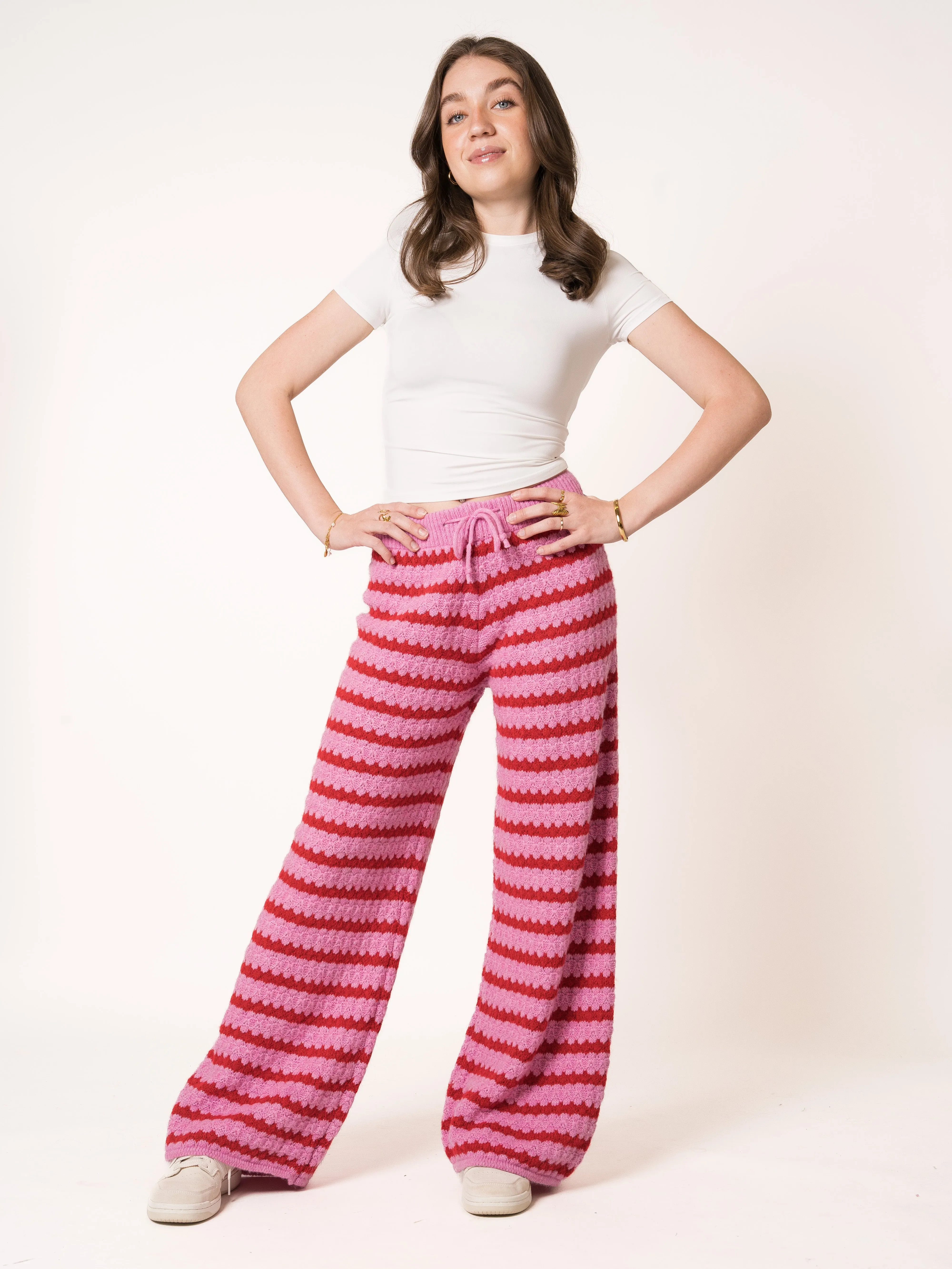 Wonderland Wide Leg Strickhose